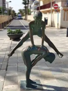 statue on street side